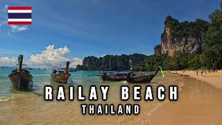 【4K】Railay Beach Walking Tour in Krabi Thailand 🇹🇭 [upl. by Ramon204]