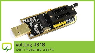 CH341 Programmer 33V Fix  Voltlog 318 [upl. by Nerhe451]