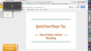 How to Pause a Recording Using QuickTime Player [upl. by Wilterdink]