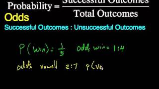 Converting between Probability and Odds  MathWOEs [upl. by Branca]