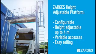 ZARGES maintenance platform heightadjustable Maintenance without being tied to a location [upl. by Tra469]