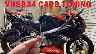 Aprilia RS 125 2 Stroke  VHSB34mm Carburettor Tuning [upl. by Jahdiel86]