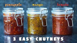 3 Easy Chutney Recipe  Sweet and Spicy  Hungry for Goodies [upl. by Rosane5]