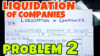 4 Liquidation of Companies  Problem 2 By Saheb Academy  BCOM  BBA  CA INTER [upl. by Heindrick]