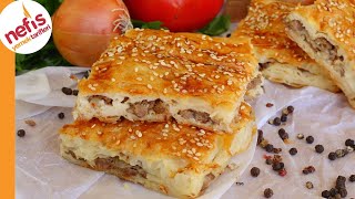 HAZIR YUFKA İLE KIYMALI BÖREK  NASIL YAPILIR [upl. by Ronoel]