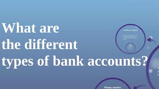 What are The Different Types of Bank Accounts [upl. by Naud]