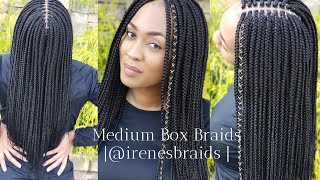 WATCH ME SLAY THESE MEDIUM BOX BRAIDS [upl. by Akitnahs]