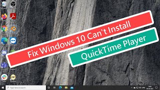 Fix Windows 10 Can’t Install QuickTime [upl. by Assenal772]