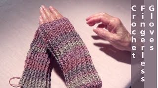 Crochet Fingerless Gloves  Easy Crochet Mitts  Fast Crochet Glove [upl. by Enimrej886]