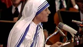 Acceptance Speech by Mother Teresa Media Player at Nobelprize org [upl. by Irab]