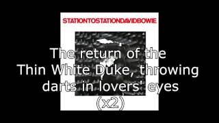 Station to Station  David Bowie  Lyrics [upl. by Illib700]