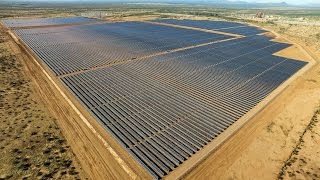 Drone  Red Rock Solar Plant Construction Video [upl. by Ahtoelc]