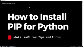 How to Install PIP for Python [upl. by Wobniar]