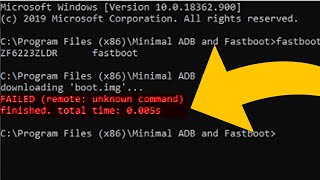 How To Fix FASTBOOT errors  FAILED remote unknown command FAILED command write failed etc [upl. by Vala]