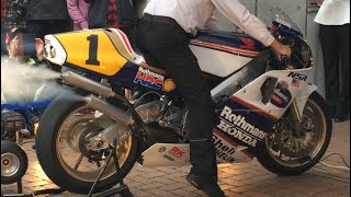 HONDA 2stroke NSR500 1989 WGP500 Exhaust Sound [upl. by Ennaitsirk]