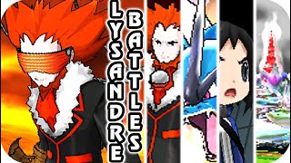 Pokémon X and Y  All Team Flare Boss Lysandre Battles 1080p60 [upl. by Theresina690]