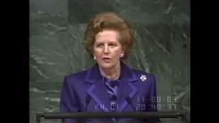 Margaret Thatcher  UN General Assembly Climate Change Speech 1989 [upl. by Agrippina309]