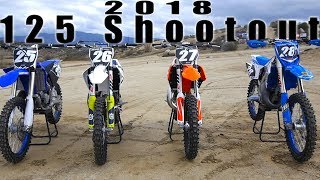 2018 125 2 Stroke Shootout  Dirt Bike Magazine [upl. by Annalise878]