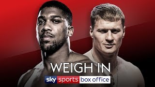 FULL WEIGH IN Anthony Joshua vs Alexander Povetkin 🥊 [upl. by Jackson]