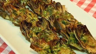 Receta fácil de alcachofas al horno [upl. by Trah]