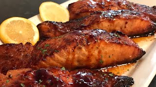 HOW TO MAKE BROWN BUTTER HONEY GARLIC SALMON [upl. by Amary619]