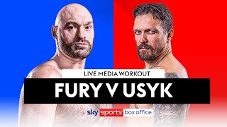 TYSON FURY VS OLEKSANDR USYK 🔥  Live Media Workout [upl. by Thorsten]