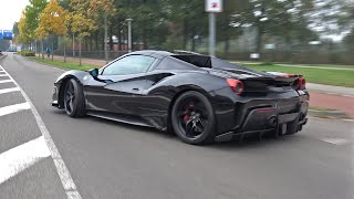 Full Carbon Black Ferrari 488 Pista Spider 720HP  Lovely Sounds [upl. by Einal]