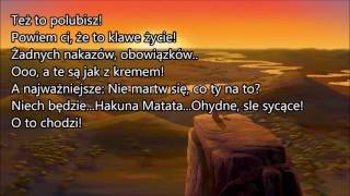 Król Lew Hakuna Matata Tekst [upl. by Towny907]