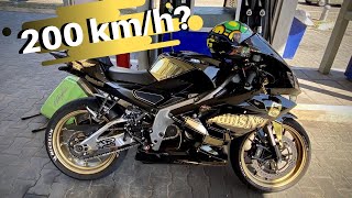 TOP SPEED APRILIA RS 125 200 kmh [upl. by Worden]