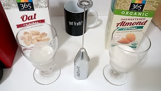 Oat Milk vs Almond Milk part 2 Frothing Test [upl. by Whitehouse]