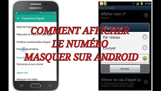 COMMENT AFFICHER LE NUMÉRO MASQUER SUR ANDROID [upl. by Lorenz]