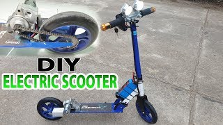 Build A Electric Scooter With Starter Motor Motorcycle and 775 Motor [upl. by Ruomyes809]