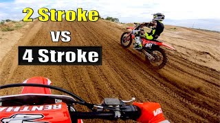 125 TwoStroke vs 450 FourStroke Whats Faster [upl. by Rap55]