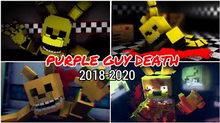 All of Purple Guys Death  20182020   FNAF Minecraft Animation COMPILATION [upl. by Dlabihcra]