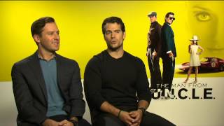 The Man From UNCLE  Interview With Henry Cavill amp Armie Hammer [upl. by Akired]