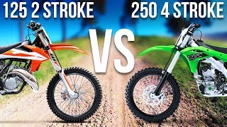 125 2 STROKE VS 250 4 STROKE [upl. by Assirrac]