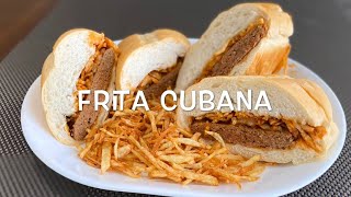 Frita Cubana  Cuban Smash Burger  Cocina Con Fujita [upl. by Loreen]