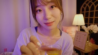 Sleepy Eyelash Extensions amp Lip Treatment💜 ASMR [upl. by Aziza516]