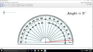 How to Create a protractor in GeoGebra [upl. by Bourke]