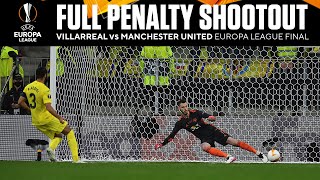 Penalty Shootout  Villarreal vs Manchester United  Europa League Final  UCL on CBS Sports [upl. by Zacks758]