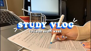 STUDY VLOG  college exam week in my life  lots of studying note taking amp productivity 🌼 [upl. by Gavriella]