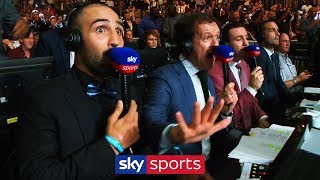 SKY COMMENTATORS SHOCKED LIVE REACTION TO ANTHONY JOSHUA KNOCK DOWN [upl. by Ardnaiek14]